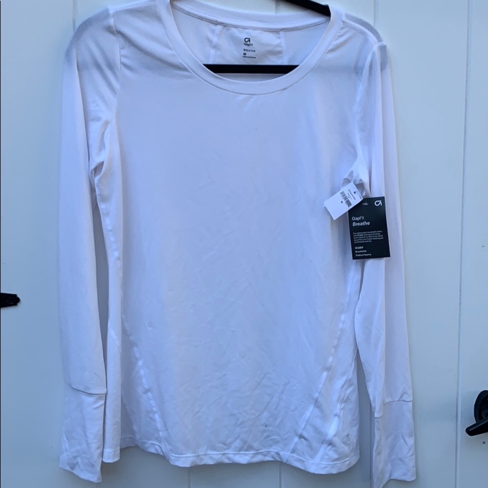 New! Gap Fit Breathe long sleeve top, white